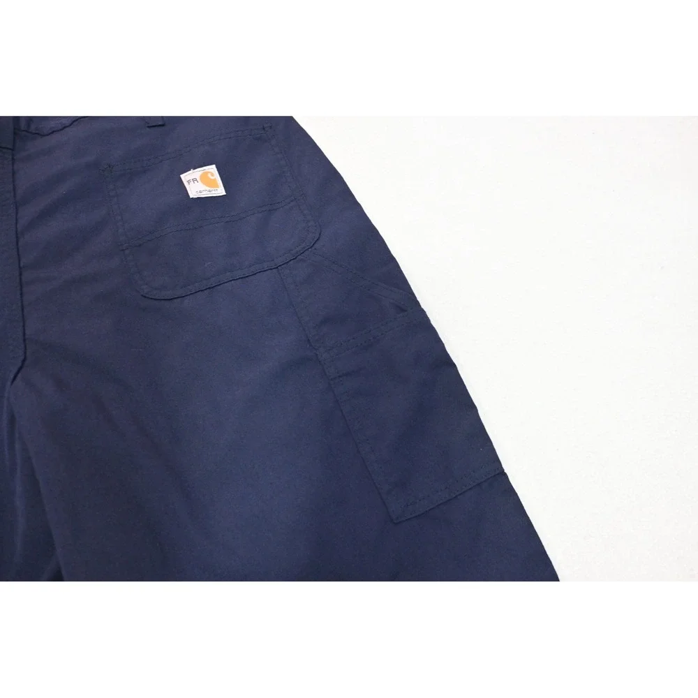 Carhartt FR Carpenter Work Pants Mens 40x30 Navy Blue Flame Resistant CAT 2